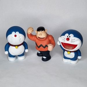 Vintage 90's Doraemon Pvc Figure Lot